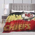 thumbnail image 3 of Manta de microfibra ultra suave de los Kansas City Chiefs, manta de microfibra de lujo para todas las estaciones, manta cálida para ropa de cama, sofá y viajes, 3 of 5
