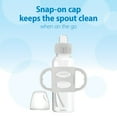 thumbnail image 6 of Dr. Brown's Milestones Narrow Sippy Spout Bottle, 100% Silicone Handles, 8oz/250ml, 6m+, BPA Free, Gray, 6 of 13