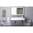thumbnail image 6 of Nile 48" Gray Wood Floating Vanity with White Top and Black Trim, 6 of 8