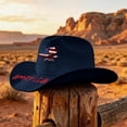 thumbnail image 4 of USA 250th Anniversary Cowboy Hat We the People Felt Western Patriotic Hat Ripped US Flag America 250 Years Celebration Gift 250 Years of Freedom Wide Brim, 4 of 5