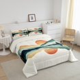 thumbnail image 3 of Erosebridal Green Mountain Boho Sun Bedding Toddler Comforter Set, Simple Art Landscape Down Comforter, Reversible 2pcs, 3 of 7