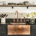 thumbnail image 3 of Akicon Two-Handles Copper Widespread Kitchen Faucet with Side Sprayer Antique Copper Antique, 3 of 5