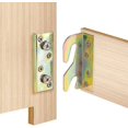 thumbnail image 4 of Bisagra para cama Sl, soporte para riel de cama de 4 piezas, bisagra para cama resistente, conector de soporte para muebles, con tornillos, para soporte de bisagra para cama de, 4 of 4