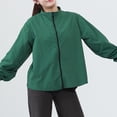 thumbnail image 2 of successthop Lightweight Jackets for Women Long Sleeve Jacket Zip Up Coat Plus Size No Hood Outwear with Pockets Green XL, 2 of 6