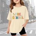 thumbnail image 2 of Miaoju Baby Girl Tops Round Neck Graphic T-Shirts Short Sleeve T Shirts Cute Vacation Tops Girls Summer Tops T-Shirts, 2 of 6