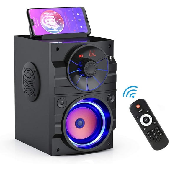 Aesackiar Portable Bluetooth Speaker with Remote-Control, Black, B9-3