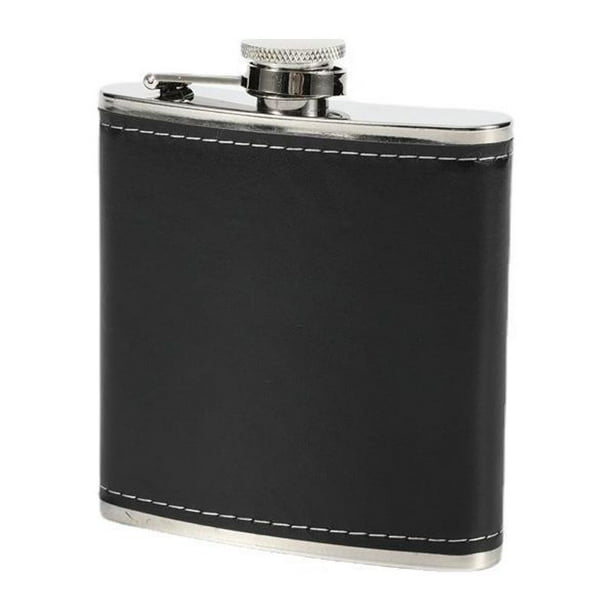 Petaca de whisky de acero inoxidable de gran capacidad, color negro mate, 9 onzas, para licor, petaca para licor para hombres y mujeres