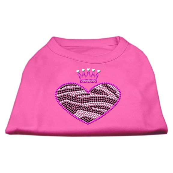Pet Dog Cat Shirt Rhinestone, "Zebra Heart"