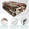 thumbnail image 4 of Twin XL Quilt Set 68''x98'', Country Patch Plaid Lightweight Bedspread Coverlet Set with 2 Pillow Shams, Brown Farmhouse Retro Bear Deer Cabin Breathable All Season Quilt Bedding for Dorm/Guest Room, 4 of 9
