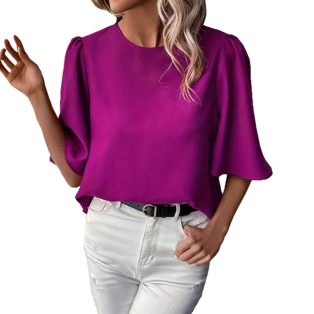 Eres Más Que una Camisa de Puntuación de Prueba Moda Casual Blusa de Poliéster de Cuello Redondo para Camisas de Manga Corta de las Mujeres