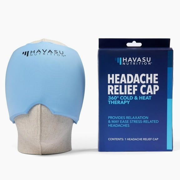 Havasu Nutrition Reusable 360-Degree Headache Relief Cap for Hot and Cold Therapy