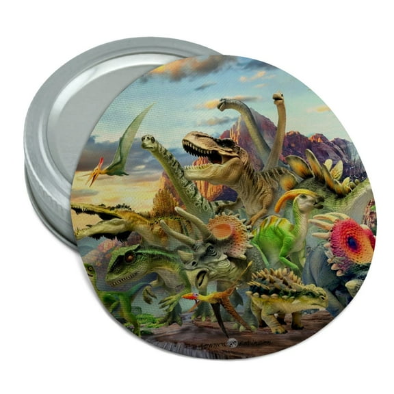 Dinosaurs Jurassic Dinosaurious Stampede Round Rubber Non-Slip Jar Gripper Lid Opener