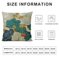 thumbnail image 5 of Awypu Throw Pillow Cover Green Plant Leaves - 18 x 18 Inch Teal Pillow Cushion Cover - Turquoise Ginkgo Leaf Cushion Case, Great for Sofa, Bedroom, Yard, Living Room Decor, 5 of 5