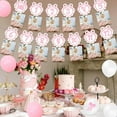 thumbnail image 4 of Pink Bow 1st Birthday Party Decorations Bow Floral Our Sweet Little Girl Is Turning One Backdrop Pink Bow Month Photo Banner Cake Topper for Baby Pincess Girls First Birthday Party Supplies, 4 of 6