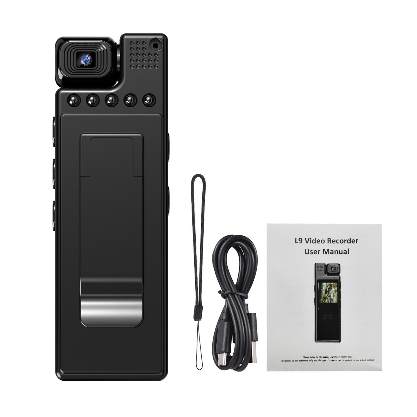 Spirastell Body Camera,Camera Audio Rotatable Vision 1.3in TFT WiFi 6 Battery Audio Video Support APP Body Camera Daily Camera APP 6 Screen Camera APP 4K U Body Capture TFT Sn Vision