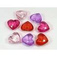 thumbnail image 3 of U8MO 50 Transparent Color Acrylic Faceted Heart Charm Beads 18mm Various Pink Red -Red, 3 of 8