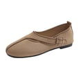 thumbnail image 3 of IEMIEMIEM Women's Mary Jane Flats Comfortable Dressy Ballet Flats Casual Round Toe Slip On Non Slip Office Work Woman Walking Shoes 10 Wide Khaki, 3 of 7