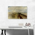 thumbnail image 2 of ARTCANVAS Rain, Steam and Speed The Great Western Railway 1835 Canvas Art Print by J. M. W. Turner - Size: 26" x 18" (0.75" Deep), 2 of 9