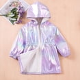thumbnail image 2 of Spring Hooded Jackets for Girls and Boys Zipper Long Sleeved Elastic Waist With Velvet Coat Colorful Cool Zipper Jackets, 2 of 9
