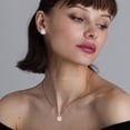 thumbnail image 4 of Gilded Lab grown 1 Cttw Diamond sterling silver stud earring and necklace set, 4 of 7