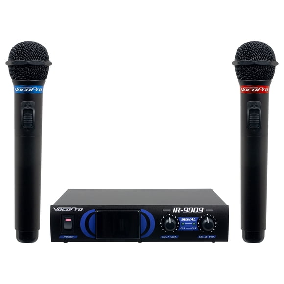 Sistema de Micrófono Inalámbrico VocoPro IR-9009-1 de 2 Canales