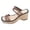 Brown, variant on Women's Sparkly Sequin Platform Wedge Backless Slippers Sandals Fashion Casual Mesh Wide Width Square Toe Chunky Heeled Dress Slip on Comfortable Walking Slides Heels Boho Beach Pink Size 8