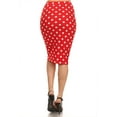 thumbnail image 3 of Women's Polka Dot Elastic Waistband Stretch Pencil Midi Skirt, 3 of 4