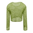 thumbnail image 4 of FhsagQ Paréo pour Femmes Grande Taille Rouge Nouveaux Chandails pour Dames avec Col Rond Ample et Manches Ajourées Paréo pour Femmes Dentelle Rose Teddy Paréo pour Femmes Robe Paréo Vert P, 4 of 5