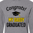 thumbnail image 4 of Inktastic Congrats My Daddy Graduated with cap Long Sleeve T-Shirt, 4 of 5