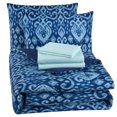 thumbnail image 4 of Mainstays Blue Medallion 8 Piece Bed in a Bag Comforter Set With Sheets, King, 4 of 6