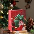 thumbnail image 5 of Lilixerw Christmas Paper Gift Bag,Santa Snowflake Print Xmas Bag for Holiday Present Wrapping,Xmas Tree Decoration,9x7Inch Red Handle Bag, 5 of 6