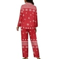 thumbnail image 5 of Kuiaobaty Labrador Dog Print Women's Pajama Sets Christmas Snowflake Long Sleeve Button Down Sleepwear Xmas Nightwear Soft Pjs Lounge Sets, XS, 5 of 7