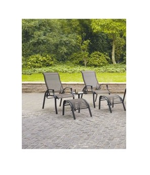 outdoor sling chair with ottoman