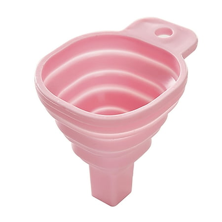

Kitchen Home Kitchen Mini Food Grade Silicone Candy Color Folding Funnel Telescopic Hang Kitchenware Tableware