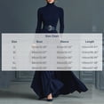 thumbnail image 3 of Aimik Women's Mock Neck Long Sleeve High Waist Maxi Dress Belted A-Line Flowy Formal Evening Gown Summer Dresses for Women, 3 of 5