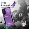 thumbnail image 4 of Dteck Case for Samsung Galaxy S24,Shockproof TPU+PC Armor Case Slide Lens Protection Cover for Galaxy S24,Purple, 4 of 7