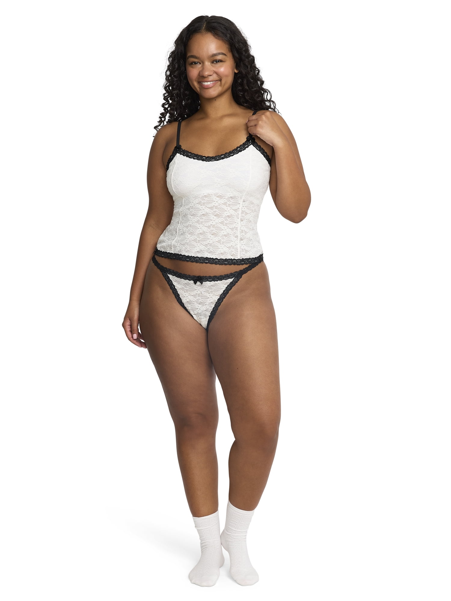 Mills by Millie Bobby Brown Women's Flirty Lace Thong Panties, 3-Pack, Sizes XS-XXXL