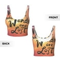 thumbnail image 6 of Goofa Not All Who Wander Are Lost Printed Sports Bras for Women, High Impact Running Bra Workout Crop Tank Tops Longline Sports Bra Push up-Medium, 6 of 9
