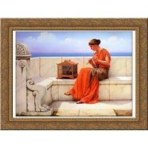 A Song without Words 24x18 Gold Ornate Wood Framed Canvas Art by John William Godward