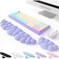 thumbnail image 1 of shiyou-Keyboard Cloud Wrist Rest 2PCS, High Density Memory Foam Keyboard Palm Rest, Ergonomic Keyboard Pad Wrist Support for Pain Relief, Mouse Pad Rest Support for Office/Computer/Laptop/Gaming/Mac,, 1 of 4