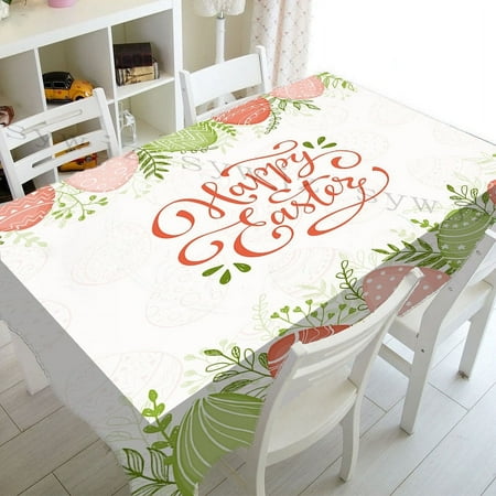 

Easter Bunny Ears Buffalo Plaid Rectangle Tablecloth - Blue Plaid Stain Resistant Spring Home Party r Tablecloth Picnic Mat