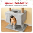thumbnail image 6 of Furcato Cat Tree, Floor to Ceiling Cat Tower Adjustable Height [92.9-102.4in=235-258cm], 7 Tiers Cat Climbing Play House with Fully Sisal Scratching Post, Grey, 6 of 9