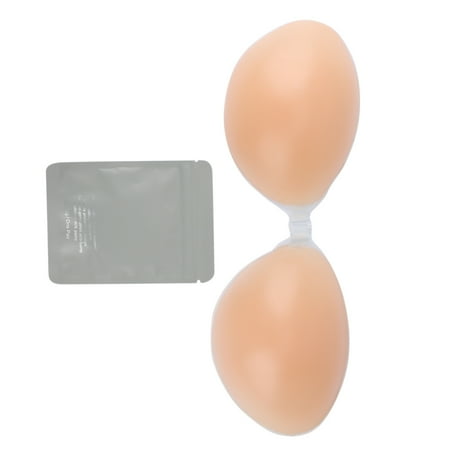 

Strapless Sticky Invisible+Nipple Push UP Reusable Silicone Bra Backless Viscous D