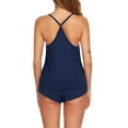 thumbnail image 2 of Ekouaer Womens Cami Pajama Sets Soft Shorts Lingerie Set Camisole 2 Piece Cami Shorts Pj Nightwear, 2 of 6