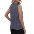 thumbnail image 6 of Babysbule Women's Linen Style Sleeveless Wrap Blouse Tie Waist V Neck Casual Flowy Summer Top for Work and Daily Wear, 6 of 9
