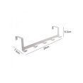 thumbnail image 2 of Over The Door Hook Organizer Rack, Metal Coat Hanger Door 5 Hooks Hanger White, 2 of 2