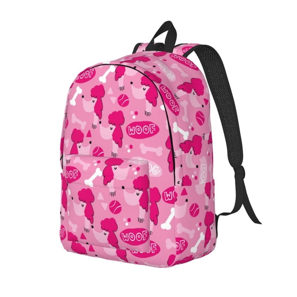 Fotbe Poodle Dog Mochila de Lona con Estampado, Mochila Duradera, Mochila Versátil de Alta Calidad, Mochila Compacta Vintage-Medium