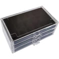 thumbnail image 6 of Earring Organizer Box Acrylic Jewelry Organizer with 3 Drawers 54 Adjustable Grids Clear Stackable Earring Holder Velvet Trays Ring Display Case for Women Girls (Gray), 6 of 6