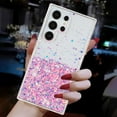 thumbnail image 6 of Luminous Case for Samsung Galaxy S23 Ultra, Glow in the Dark Fluorescent Glitter Case for Women Girls, Bling Sparkle Lightweight Slim Shockproof Protective Phone Cover for Galaxy S23 Ultra, Pink, 6 of 6
