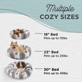 thumbnail image 3 of Best Friends by Sheri Patterned Lux Faux Fur Calming Donut Dog Bed, Gray, Extra Small, 18x18, 3 of 4